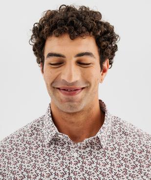 Chemise en coton à motifs fleuris homme vue2 - GEMO 4G HOMME - GEMO