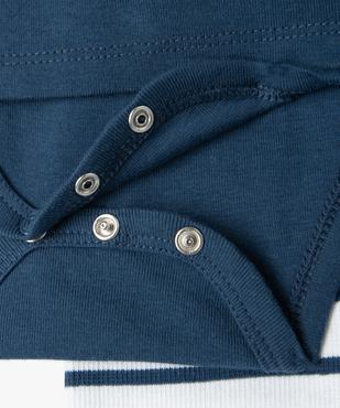 Ensemble bébé garçon 3 pièces : body + pantalon + bob à rayures vue2 - GEMO(BB COUCHE) - GEMO