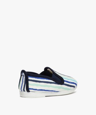 Chaussons bébé garçon en toile rayée vue4 - GEMO (ENFANT) - GEMO