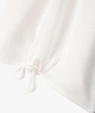 Blouse à manches ballon avec nœud en viscose froissée fille vue2 - GEMO 4G FILLE - GEMO