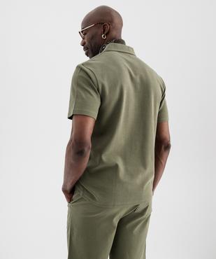 Polo manches courtes en maille nid d’abeille homme vue3 - GEMO 4G HOMME - GEMO