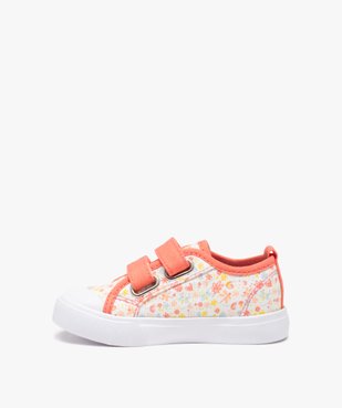 Tennis bébé fille en toile imprimée mille fleurs vue3 - GEMO 4G BEBE - GEMO