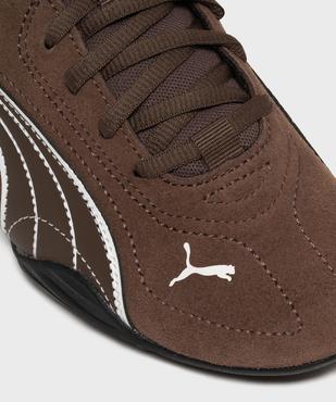 Baskets basses à lacets en cuir suédé Catch femme - Puma vue6 - PUMA - GEMO