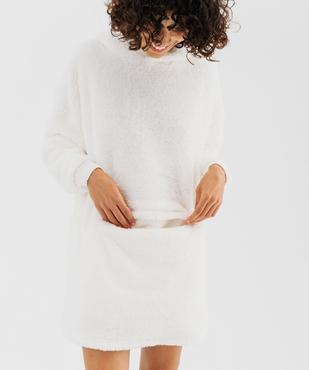 Cape hoodie et coussin 2-en-1 en maille peluche femme vue6 - GEMO(HOMWR FEM) - GEMO