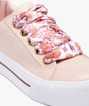 Baskets femme en toile métallisée et lacets foulard vue7 - GEMO (SPORTSWR) - GEMO