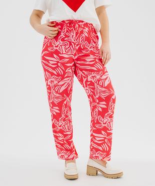 Pantalon fluide à motifs fleuris femme grande taille vue1 - GEMO 4G GT - GEMO