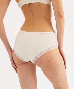 Shorty en maille côtelée avec dentelle femme - LuluCastagnette vue2 - LULUCASTAGNETTE - GEMO