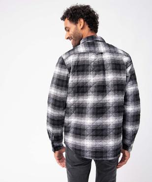 Sur-chemise homme matelassée à carreaux vue3 - GEMO (HOMME) - GEMO