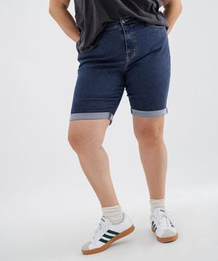 Bermuda en jean à revers femme grande taille vue5 - GEMO 4G GT - GEMO