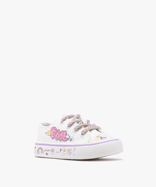 Baskets basses en toile imprimées fille vue3 - LOVELY WINGS GEMO FOR GOOD - GEMO