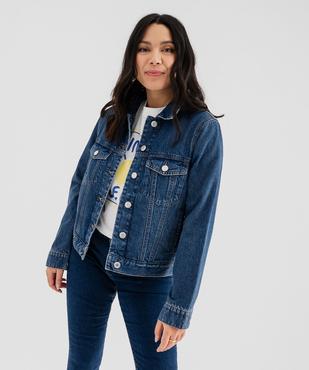 Veste en jean classique femme vue4 - GEMO 4G FEMME - GEMO
