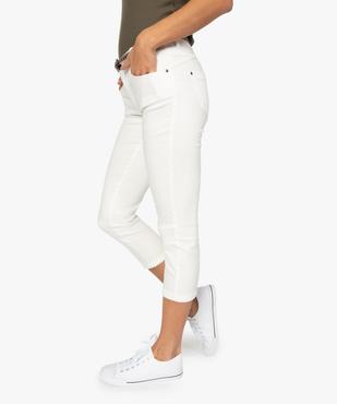 Pantacourt femme en stretch uni avec ceinture tressée vue1 - GEMO(FEMME PAP) - GEMO