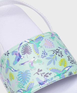 Mules de piscine avec bride cheville élastique et bandeau imprimé fille  vue6 - GEMO (PLAGE) - GEMO