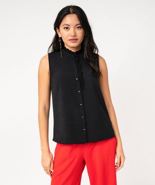 Blouse sans manches froissée à col en broderie anglaise femme vue6 - GEMO(FEMME PAP) - GEMO