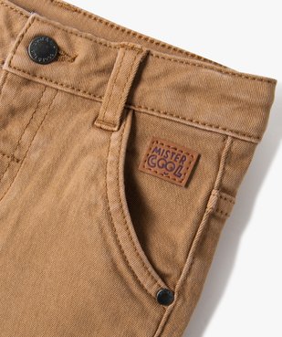 Short slim uni en toile extensible bébé garçon vue2 - GEMO(BEBE DEBT) - GEMO