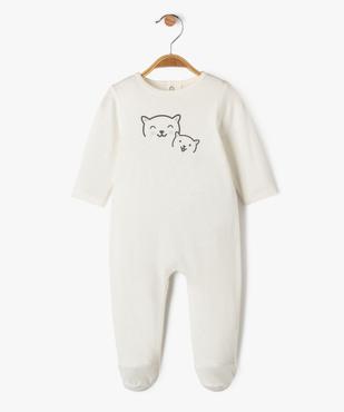 Pyjama dors-bien en coton fermeture pont-dos bébé vue1 - GEMO(BB COUCHE) - GEMO