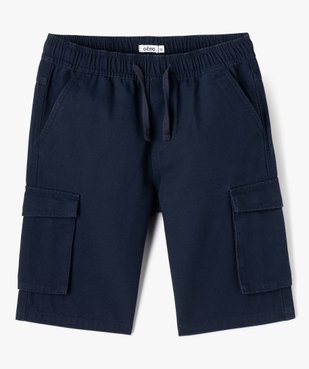 Bermuda cargo regular en coton avec taille ajustable garçon vue1 - GEMO (JUNIOR) - GEMO