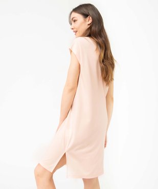 Chemise de nuit femme coupe oversize à manches courtes vue2 - GEMO 4G FEMME - GEMO