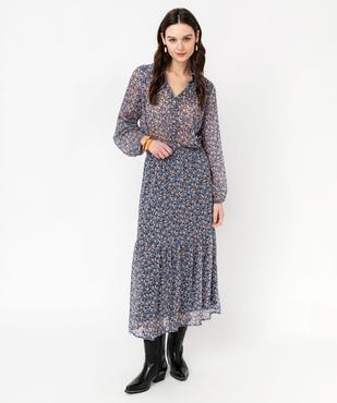 Jupe en voile à motifs fleuris femme vue5 - GEMO(FEMME PAP) - GEMO