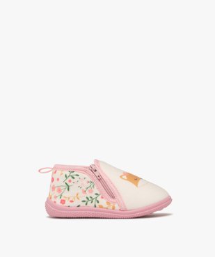 Chaussons bébé fille boots à zip petit renard vue1 - GEMO 4G BEBE - GEMO