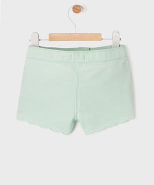 Short en twill avec finitions dentelées bébé fille vue3 - GEMO(BEBE DEBT) - GEMO