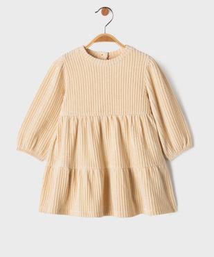 Robe côtelée scintillante bébé fille vue1 - GEMO(BEBE DEBT) - GEMO