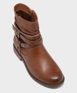 Boots avec brides fantaisie sur la tige femme - Emilia Rosa vue5 - EMILIA ROSA - GEMO