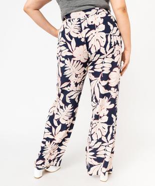 Pantalon viscose large fleuri femme grande taille vue3 - GEMO (G TAILLE) - GEMO