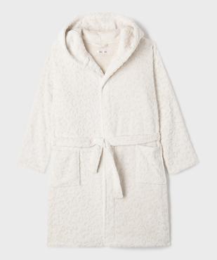 Robe de chambre à capuche en maille ultra douce fille vue1 - GEMO (JUNIOR) - GEMO