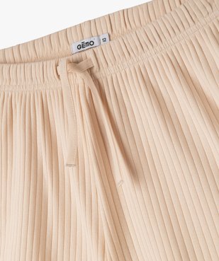 Short de pyjama ample en maille côtelée fille vue2 - GEMO 4G FILLE - GEMO