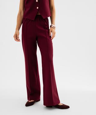  Pantalon de tailleur à taille élastiquée femme vue1 - GEMO(FEMME PAP) - GEMO