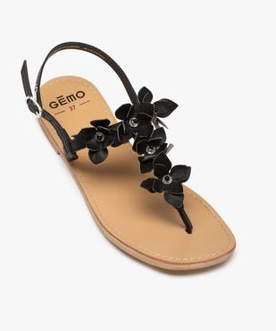 Sandales femme à entre-doigts ornées de fleurs en volume vue5 - GEMO (CASUAL) - GEMO