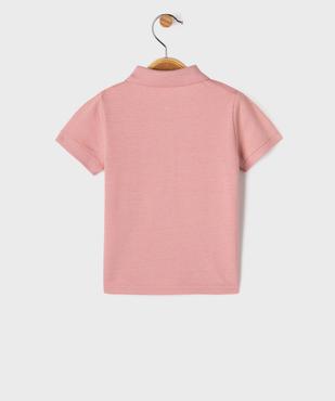 Polo manches courtes en maille piquée à motif bébé garçon vue3 - GEMO 4G BEBE - GEMO
