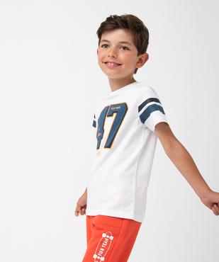Tee-shirt garçon à manches courtes imprimé fluo en relief vue5 - GEMO (ENFANT) - GEMO
