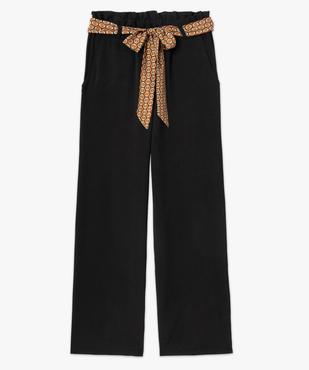 Pantalon en maille fluide avec ceinture imprimée femme vue4 - GEMO(FEMME PAP) - GEMO