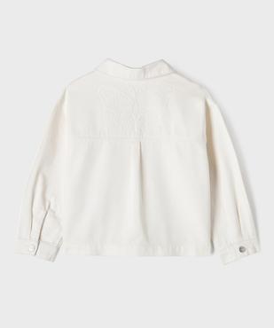 Veste fille en twill de coton brodée fille vue5 - GEMO (ENFANT) - GEMO