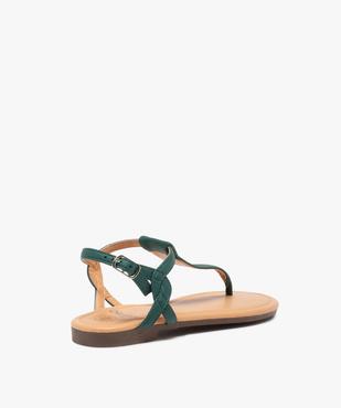 Sandales femme à talon plat et bride entre-doigts vue4 - GEMO (CASUAL) - GEMO