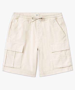 Bermuda cargo en coton stretch à taille élastiquée homme vue4 - GEMO (HOMME) - GEMO