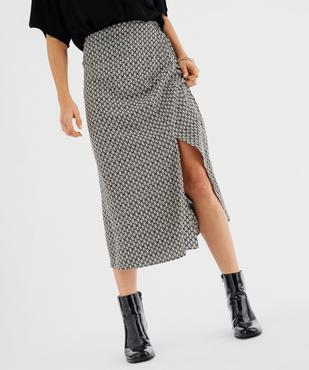 Jupe longue imprimée en viscose femme vue1 - GEMO 4G FEMME - GEMO