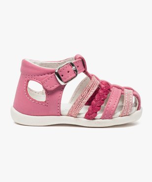 Sandales en cuir multibrides vue1 - GEMO(BEBE DEBT) - GEMO
