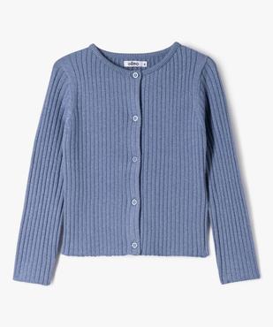 Gilet en maille côtelée pailletée fille vue1 - GEMO (ENFANT) - GEMO