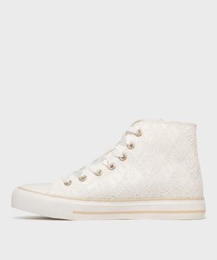 Baskets montantes en toile brodée femme - Follow Me vue3 - FOLLOW ME - GEMO