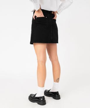 Jupe en jean courte coupe trapèze femme vue3 - GEMO 4G FEMME - GEMO