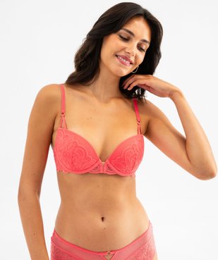Soutien-gorge push-up en dentelle vue2 - GEMO(HOMWR FEM) - GEMO