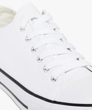 Baskets homme en toile unies avec semelle à liseré contrastant vue6 - BOTTESINI - GEMO