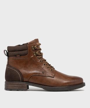 Boots à col matelassée, lacets et zip homme vue1 - MARIO BALDANO - GEMO