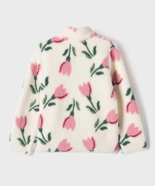 Sweat zippé en sherpa imprimé à col montant fille vue3 - GEMO (ENFANT) - GEMO