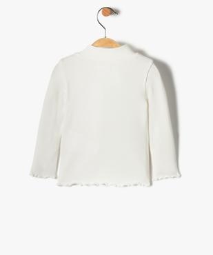 Tee-shirt en maille côtelée à col montant bébé fille vue4 - GEMO(BEBE DEBT) - GEMO