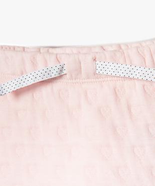 Pantalon bébé fille en maille effet matelassé vue2 - GEMO(BB COUCHE) - GEMO