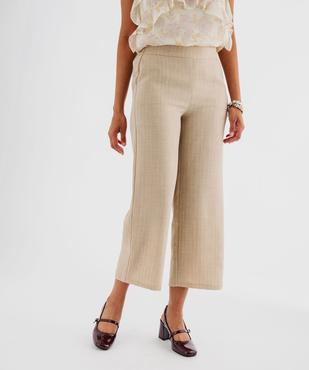 Pantacourt ample et souple à rayures femme vue1 - GEMO(FEMME PAP) - GEMO
